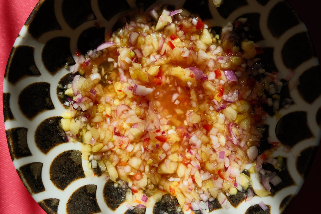 Ananas-vissaus vinaigrette Phans